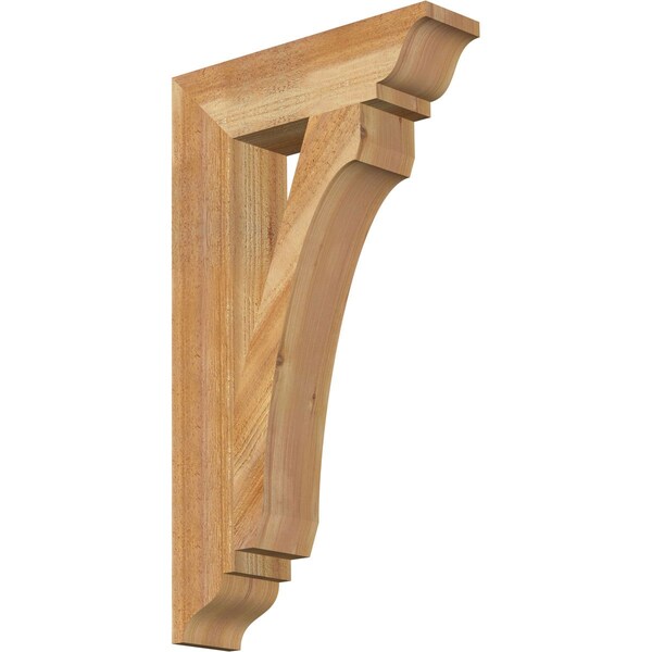 Ekena Millwork Legacy Traditional Rough Sawn Bracket, Western Red Cedar, 4"W x 16"D x 28"H BKT04X16X28LEC01RWR - main